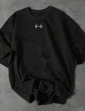 Camiseta deportiva de verano para hombre con estampado gráfico, ajuste holgado, cuello redondo, para entrenamiento y running, transpirable, ligera, p - Shein - FashionsVida