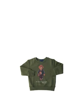 Felpa girocollo POLO BOYS VERDE OLIVA 7 - Ralph Lauren - FashionsVida