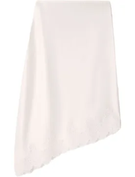 Falda midi asimétrica satinada con encaje - sandro - FashionsVida