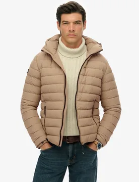 Superdry Herren Fuji Steppjacke mit Kapuze Beige - Größe: Xxl - 129.99 - FashionsVida