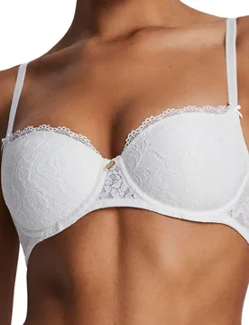 Womens Rosessence Care Half Cup Bra - White Polyamide - Size 30f - Aubade - FashionsVida
