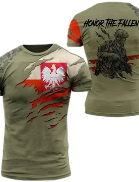 Polish flag Camouflage Soldiers Army Quick dry loose comfortable new blazer printed 3D T-shirt round neck men short sleeves - Aliexpress - FashionsVida
