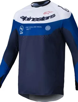 Maglia Moto Cross Enduro PRO-DURA Navy Bright Bl taglia L - Alpinestars - FashionsVida