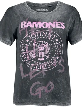 T-Shirt - S bis XXL - für Damen - Größe L - grau - Lizenziertes Merchandise! - Frauen - female - Ramones - FashionsVida