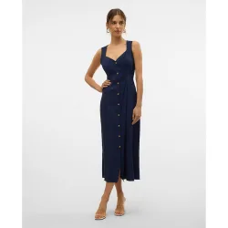 Vestido escote corazón abotonado