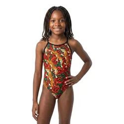 Tiger Roses Revolution Swimsuit Red 3-4 Years Girls