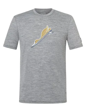 T-shirt à Manches Courtes Duck Dive Regular Fit Cashmere Grey Melange / Various S - super.natural - FashionsVida
