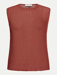 Strickpullover ohne Arm Rot 44