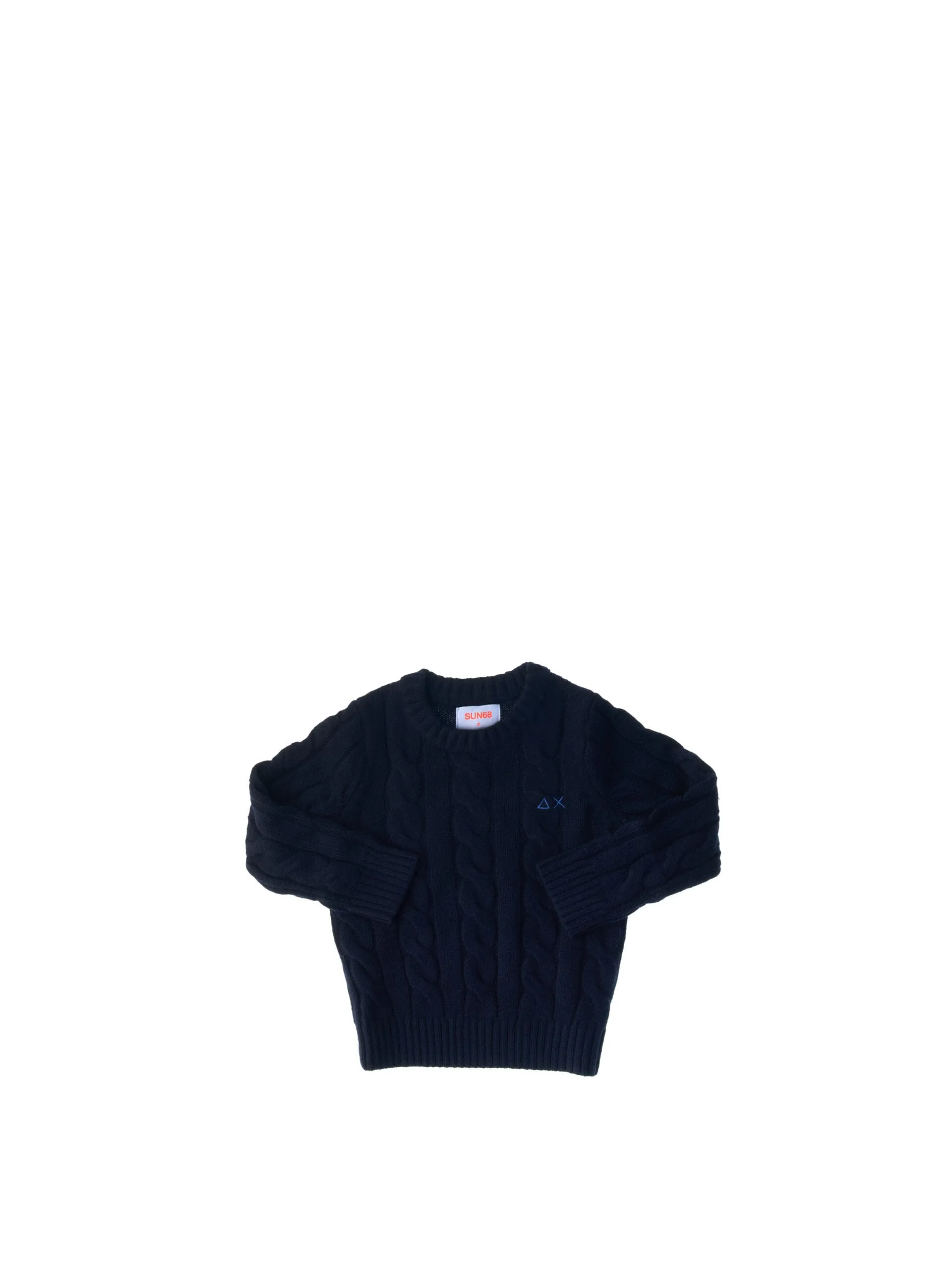 Maglione a trecce BLU SCURO 6A - Sun68 - FashionsVida