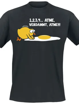 T-Shirt - 1,2,3,4... Atme, verdammt, atme!!! - S bis 4XL - für Männer - Größe M - schwarz - Männer - male - Tierisch - FashionsVida