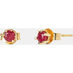Pendientes de oro y rubí