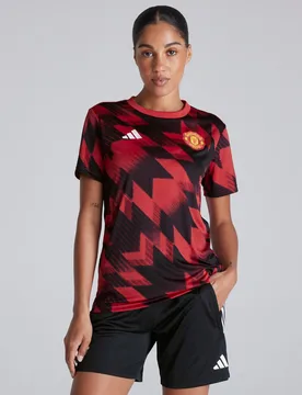 Manchester United Womens 25/26 Pre-Match Jersey 2XS - Adidas - FashionsVida