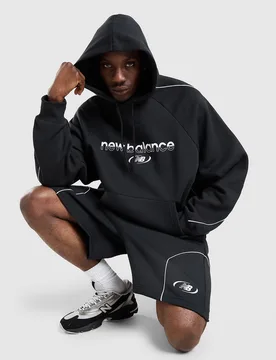Trackside Hoodie - Herren, Schwarz - male - Size: S - New Balance - FashionsVida