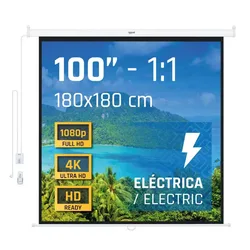 Écran De Projection 4:3 100´´ 180x180 Cm White One Size unisex