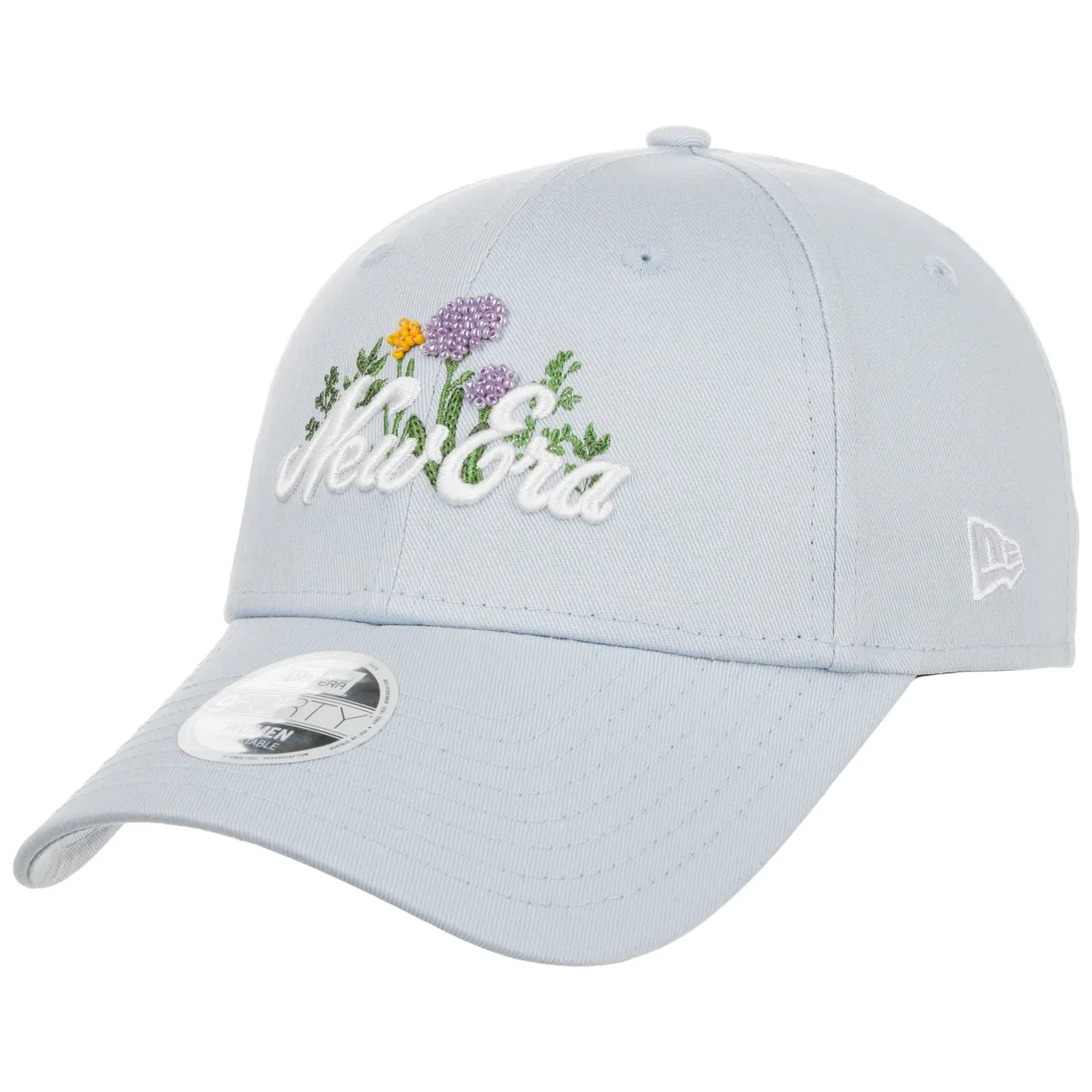 Forty WMNS Beaded Floral Cap by - light blue - Damen - Size: One Size - New era - FashionsVida