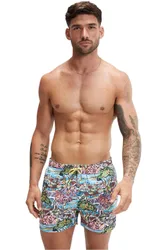 Printed leisure 14 bañador playa hombre Verde