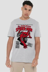 Unisex Spider-Man Spiderman Merciless Foes T-Shirt, Athletic Heather in Grey Size: XL - Grey - Size: XL