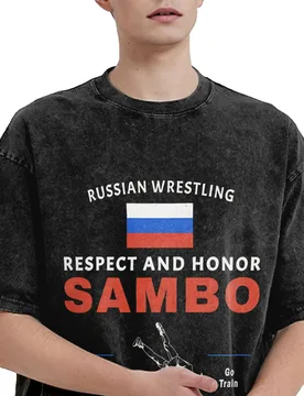 Sambo Dagestan Wrestling Russian Flag Washed T-Shirt Man Streetwear Casual T Shirts Summer O Neck Tee Shirt Oversized Tops - Aliexpress - FashionsVida