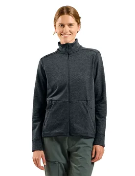 Grid Full Zip Fleece Black Melange M Women - Odlo - FashionsVida