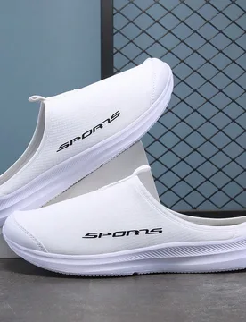 Par De Zapatos Planos De Malla Para Zapatillas De Deporte Casuales De Talla Grande Unisex EUR45 - Shein - FashionsVida