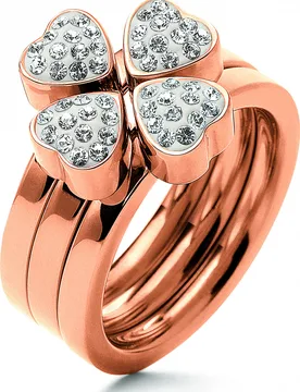 Womens 3r0t064rc-52 Ladies Ring - Rose Gold Stainless Steel - Size N - Folli Follie - FashionsVida