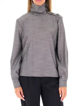 Dolcevita con bottoni GRIGIO 38 - Patrizia pepe - FashionsVida