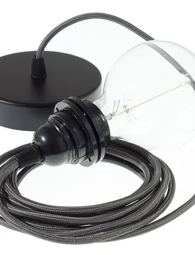 Cables Lampe Suspendue Pendel Pour Abat-jour Rm26 2 M Dark Gray / Black One Size - Creative - FashionsVida