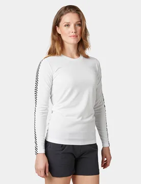 Women's HH Lifa Crew Performance Base Layer White S - White - Female - Helly Hansen - FashionsVida