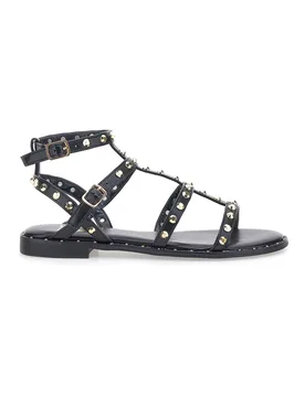 Sandali neri con borchie e cinturino alla caviglia 1663 36 - ME & ME - FashionsVida