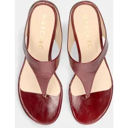 Sandalias de tacón rosanna de mujer en piel