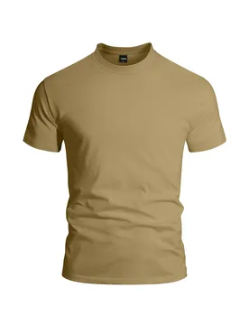 Solid Color Round Neck Elastic Quick Dry Tee Breathable Loose Large Size Casual Sport Short Sleeve Men Daily Wear - Aliexpress - FashionsVida