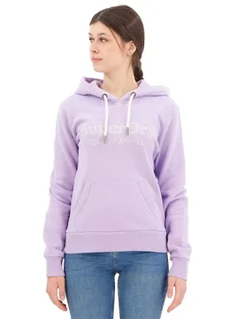 Sweat à Capuche Metallic Venue Logo Light Lavender Purple 2XS - Superdry - FashionsVida