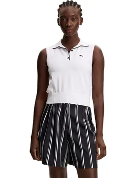 Polo 30Y Becca Knit, ärmellos, weiss m - J.lindeberg - FashionsVida
