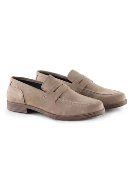 Woodley Mens Suede Leather Casual Saddle Loafers - - Size: 9 - Silver Street London - FashionsVida