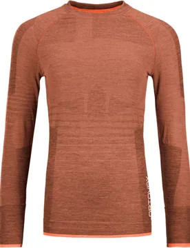 Haut technique à manches longues en laine de mérinos - 230 Competition LS W Faded Tangerine en Laine - Taille S - Marron - Ortovox - FashionsVida
