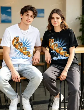 Funny Tiger Loaf Vintage Y2K Brainrot Meme T-Shirt, Humor Swiss Roll Tiger Art Graphic Tee Cute Streetwear Clothes for Women Men - Aliexpress - FashionsVida