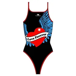 Love Forever Thin Strap Swimsuit Black 5-6 Years Girls