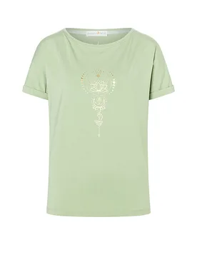 Camiseta de yoga Eka Padma para mujer verde S - Spirit Of Om - FashionsVida