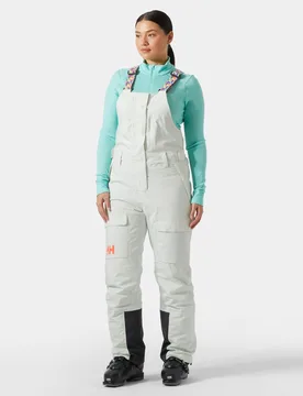 Women's Switch Cargo Bib Pants Green M - Seafoam Green - Female - Helly Hansen - FashionsVida