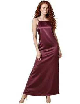 Maxikleider Abito Scivolato In Raso Di Viscosa 84107v47 Eu M;Eu L Female - I Am - FashionsVida
