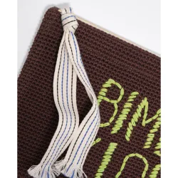 Bolso de mano de mujer trenzado grande algodón