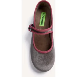 Zapatillas de casa de mujer tipo bailarinas mary-jane de terciopelo