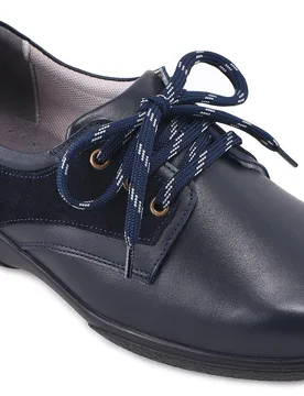 Delia - Clearance Women's Extra Wide Shoes for Swollen Feet - Navy - Size: 3 XXW - Cosyfeet - FashionsVida