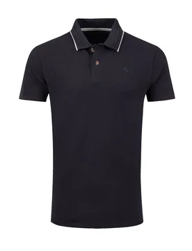 Weird Fish Powell Textured Polo Shirt Size 4XL - holiday-shop holiday-shop mens-summer-shop men men all-mens men polos offers all-offers offers mens-o - Midnight - FashionsVida