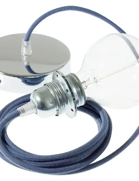 Cables Lampe Suspendue Pendel Pour Abat-jour Rc30 Diy 1 M Stone Gray / Chrome Plated One Size - Creative - FashionsVida