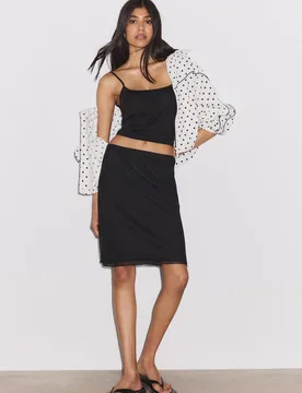 Tüll-Midirock Schwarz XL - Stradivarius - FashionsVida