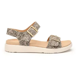 Women's Wide Fit 'Corfu' Sandals in Khaki Size: 4 - Khaki - Size: 4