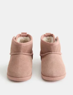 Kids' Barefoot Suede Boots (2 Small - 5 Small) Pink male - M&S - FashionsVida