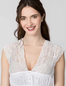 Dirndlbluse Aveline (weiss, Gr. 46) von für Damen, Oberteile, 70% Baumwolle, 20% Polyester, 10% Polyamid - Stockerpoint - FashionsVida