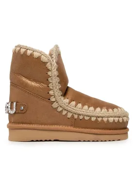 Eskimo Stivaletti Donna Silver in Suede con Cuciture - 101036B-DUIRO - Mou - FashionsVida